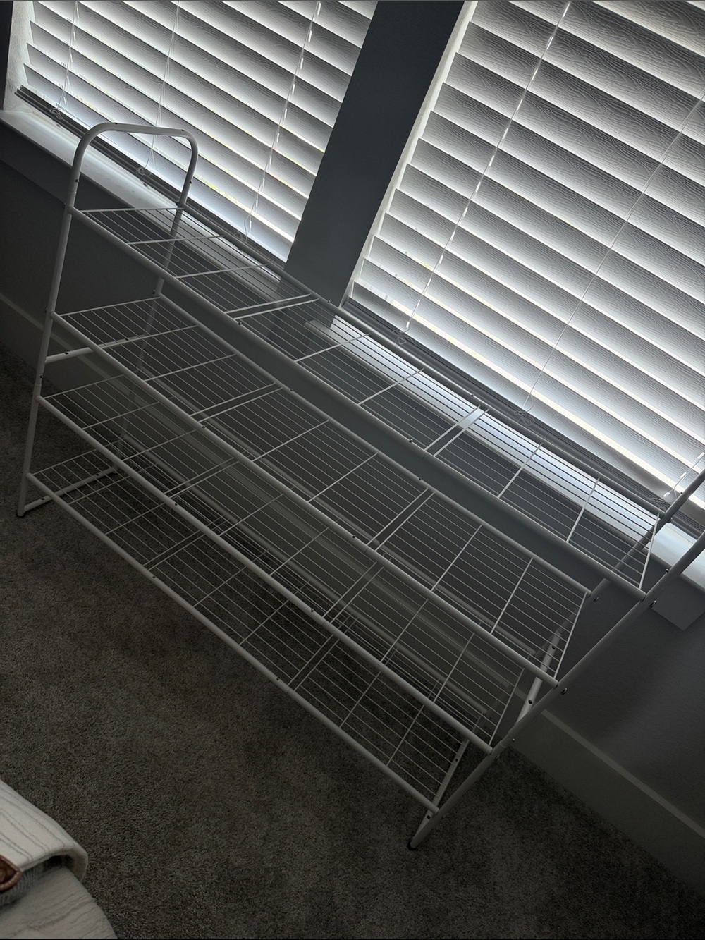 White 4-Tier Metal Wire Shelf Organizer